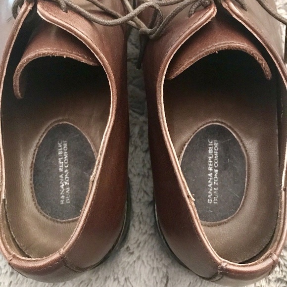 HP🎊 BANANA REPUBLIC Leather Laced Moc Toe Oxford - Picture 3 of 7